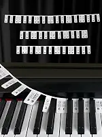 Etiquetas de notas de teclado de piano, guia de adesivos de teclado de piano de silicone para iniciantes, 88 teclas tamanho completo, sem necessidade de adesivos, reutilizáveis (preto)