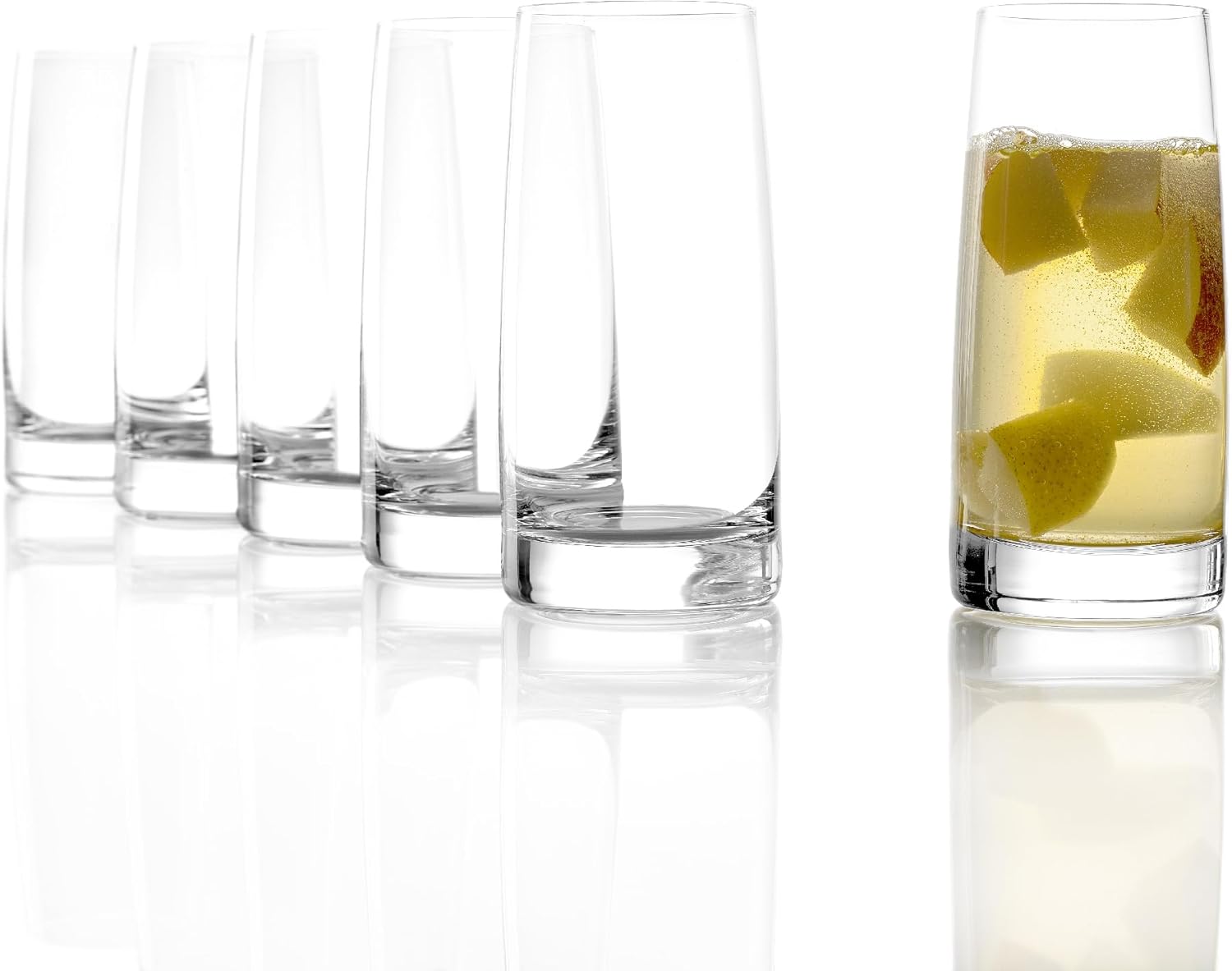 Stölzle Lausitz Highball Glasses Small Experience Set of 6, 12.25 oz – Elegant Glasses for Water Drinks & Juice – Premium Crystal Cocktail Glasses – Dishwasher & Shock-Resistant Made in Germany