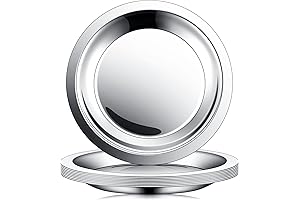 Set of 8 Bottle Coasters: Silver Stainless Steel Coasters for Heat Resistance and Table Protection