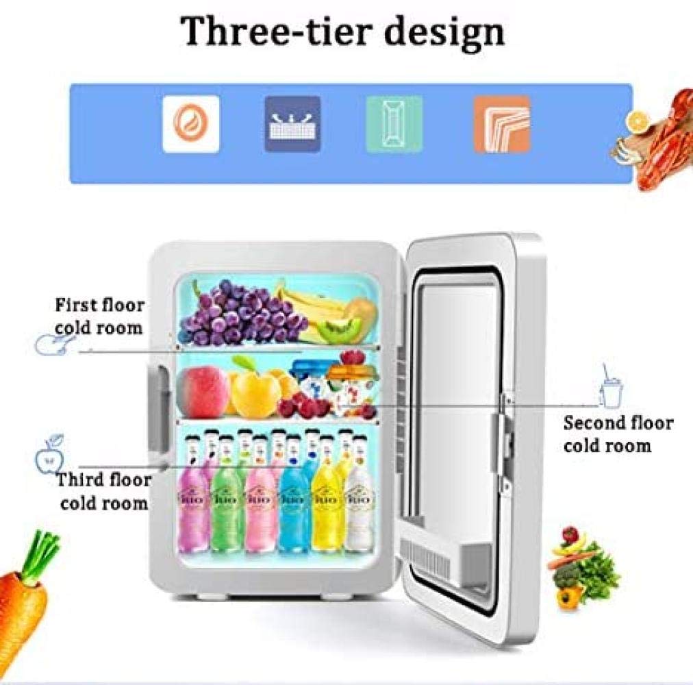 ZLM Mini frigo, Mini frigo per Auto, Frigorifero Portatile e riscaldatore termoelettrico AC/dc per farmaci, casa e Viaggio 12 Litri
