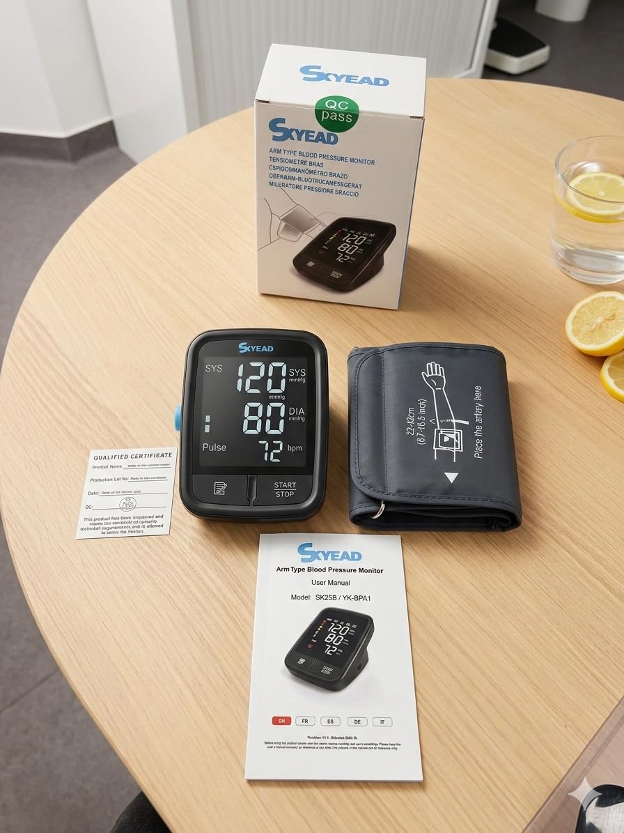 Tensiómetro electrónico con batería de litio recargable, pantalla digital, larga duración