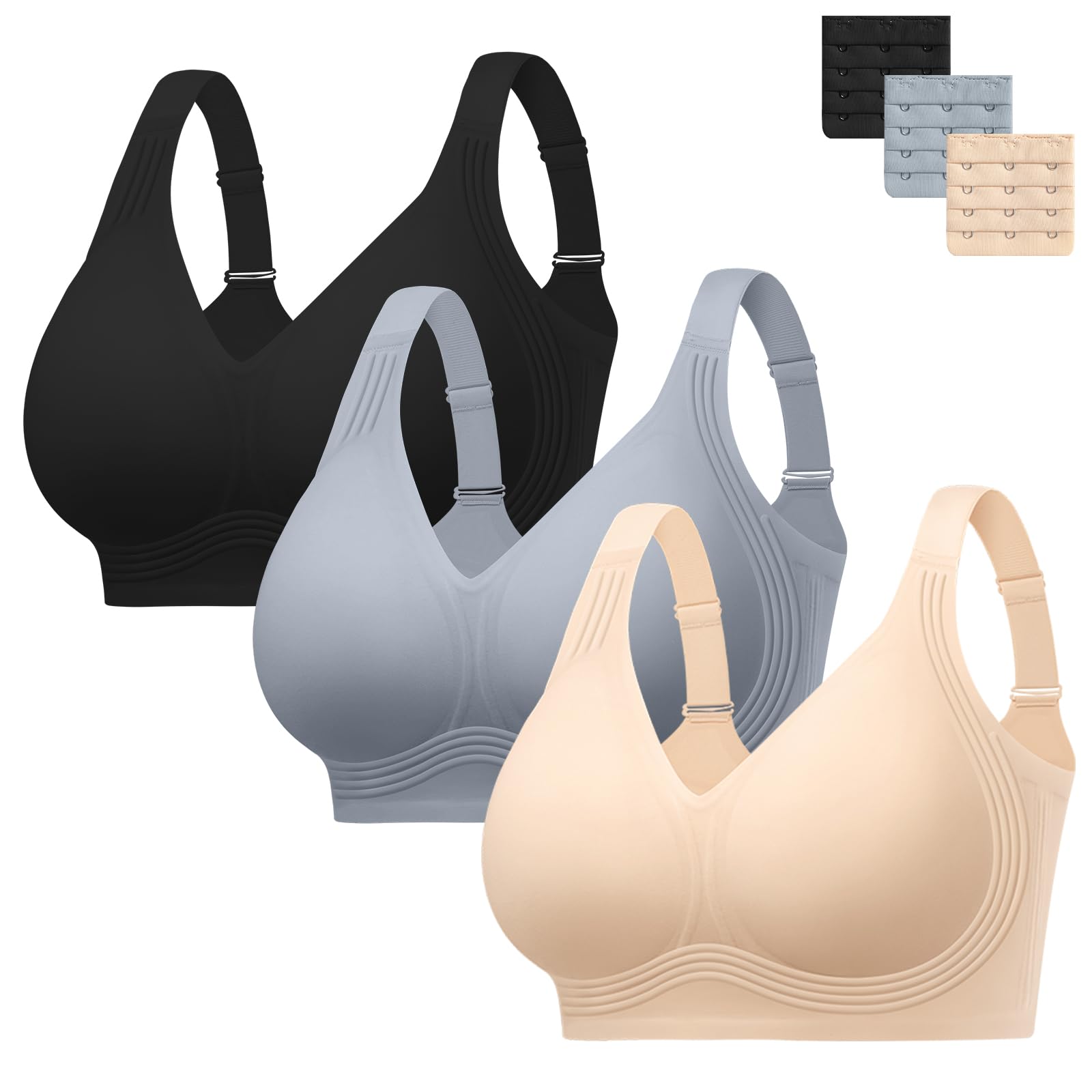 HBselect Soutien Gorge sans Cadre pour Les Femmes avec De Gros Seins | Ensemble de Soutien-Gorge sans Couture avec Un Bonnet Complet, adapté aux Gros Seins, Soutien Solide, Confortable