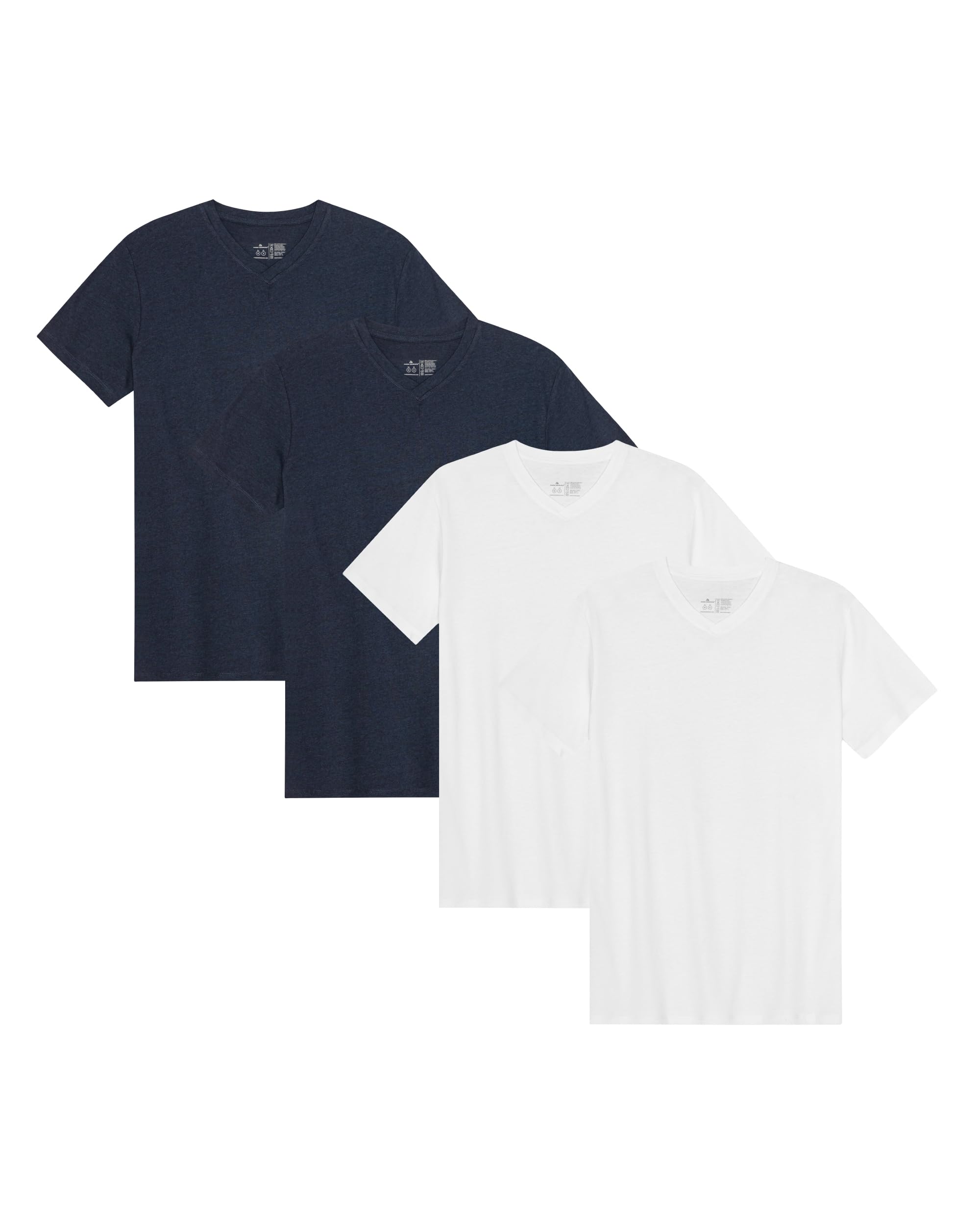 DANISH ENDURANCE T-Shirt Uomo Cotone, Scollo a V, Pacco da 1,2 o 4 | T-shirt uomo in cotone e modal, morbida e traspirante, senza etichetta, per uso quotidiano e sport leggero