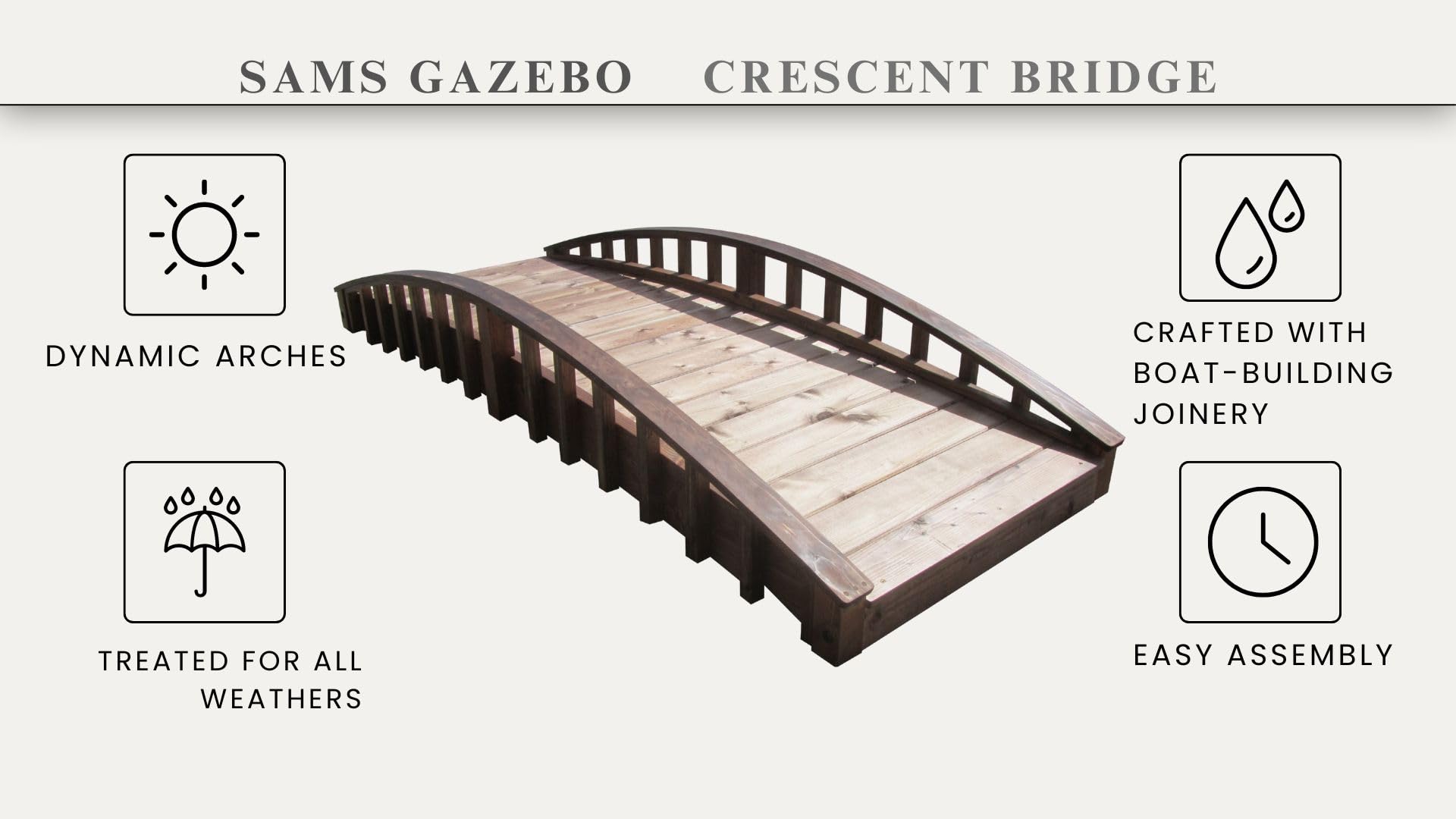 Amazon.com : SamsGazebos Crescent Japanese Style Wood Garden