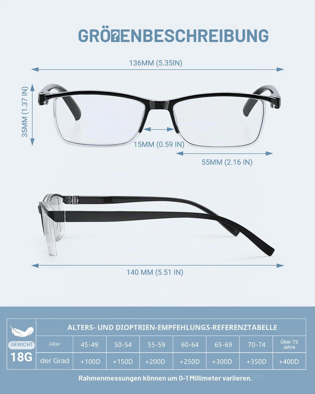 TERAISE Lesebrille für Herren und Damen - Anti-Blaulicht, Leicht, Modisch und Komfortabel - Robuste Computer-Lesehilfe mit Blaulichtfilter und Federscharnier