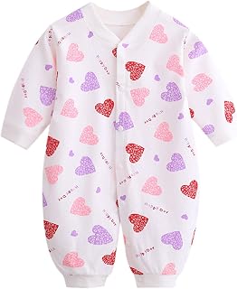Boys Jumpsuit Infant Girls Boys Print Spring Winter Animals Fruits Long Sleeve Romper Jumpsuit Clothes Neutral Baby Boy Clothes (Red, 3-6 Months)