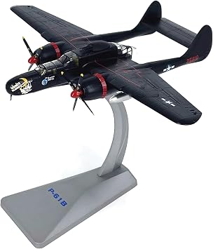 DAGIJIRD Simulation Alloy Aircraft Model 172 Alloy WWII USA Air Force P-61B Black Widow Fighter Model