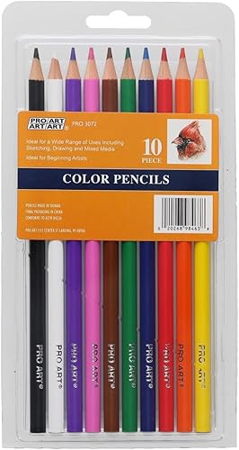 Pro-Art 033307200 - Juego de 10 lápices de colores, multicolor