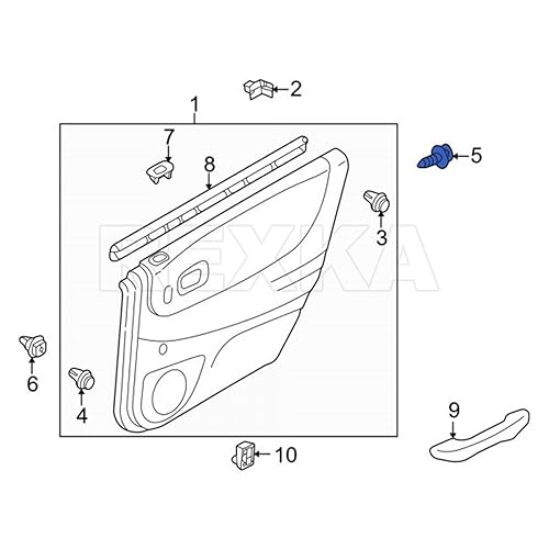 Miniatura 4 de Rexka 30 clips de retención para panel de moldura de puerta elevadora para Mazda B467-68-AC3-02 Mazda 5, CX-7, CX-9, Miata, Millenia, MX-6, RX-7 y