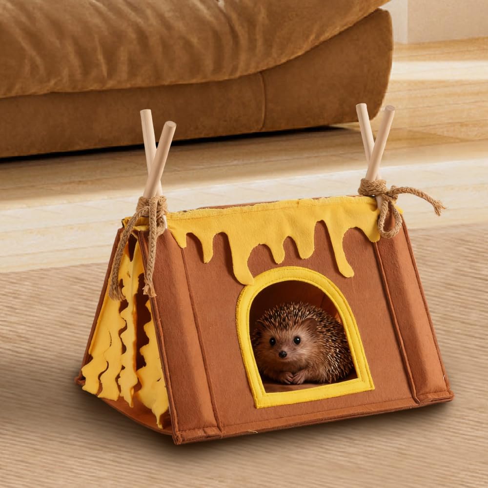 MiOYOOW Nascondiglio per Porcellini D'India, Nido Piccoli Animali Giocattolo, Tenda della Casa Dell'habitat, Adatto per Furetti, Cincillà, Ricci, Criceti, Topi