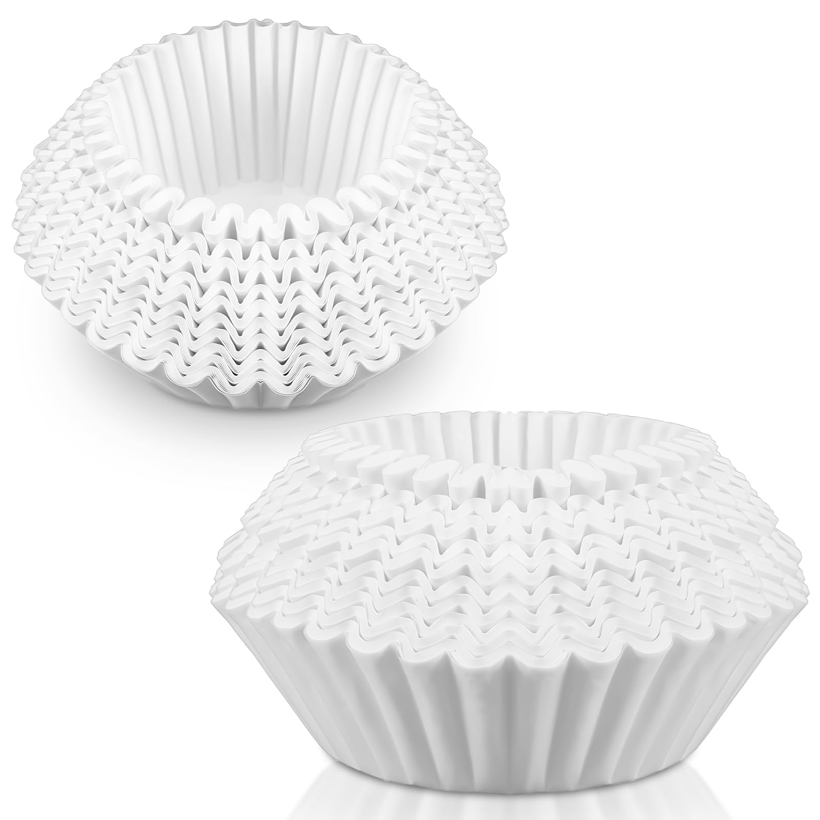 AmazingSpark 500 Pcs Extra Large Coffee Filters Disposable White Commercial Paper Filters for Coffee Brewing, Restaurants, Large Brewers, No Overflow,