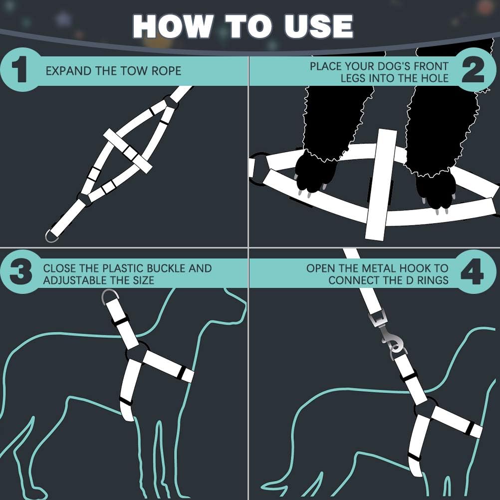 PUPTECK Dog Harness and Leash Collar Set - Adjustable and Soft No Pull Dog Harness, Bowtie Dog Collar for Small Puppy Dogs, Step in Puppy Halter Vest Harness with Galaxy Planet Pattern : Pet Supplies