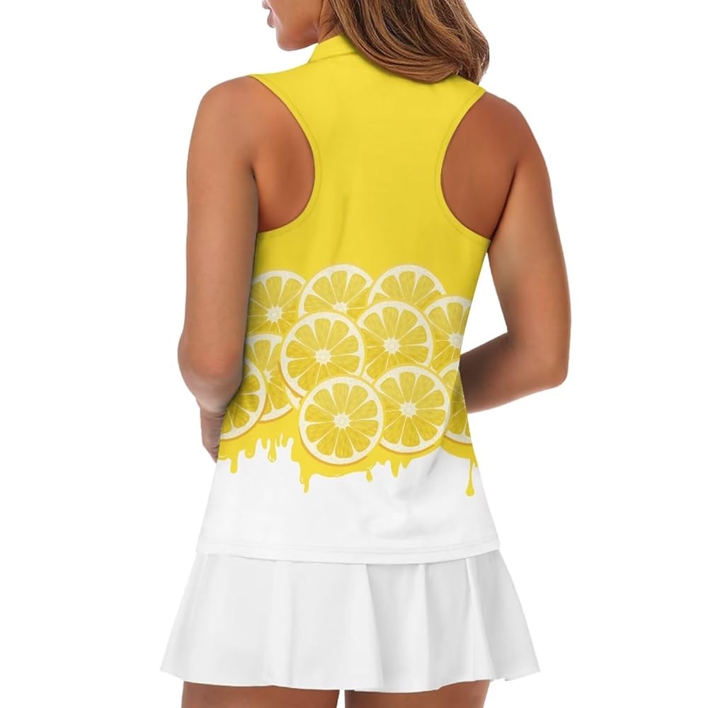 Amazon.com: Wideasale Lemon Print Golf Shirts Women's