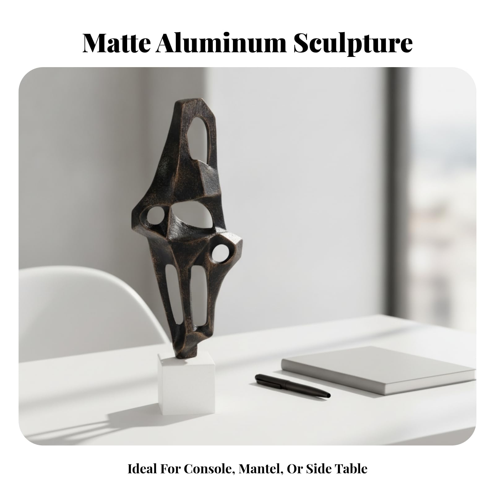 Sculpture Abstraite Métallique