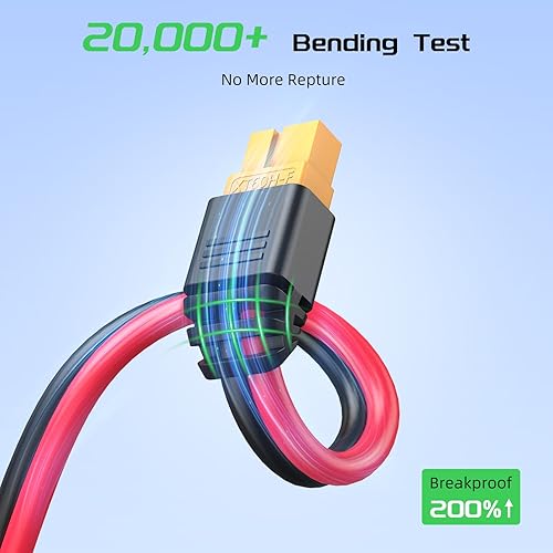 Miniatura 2 de Bateria Power Conector solar a XT60 Cable de extensión adaptador de 12 AWG 10 pies Conecta panel solar para batería LiFePO4 RV estación de energía