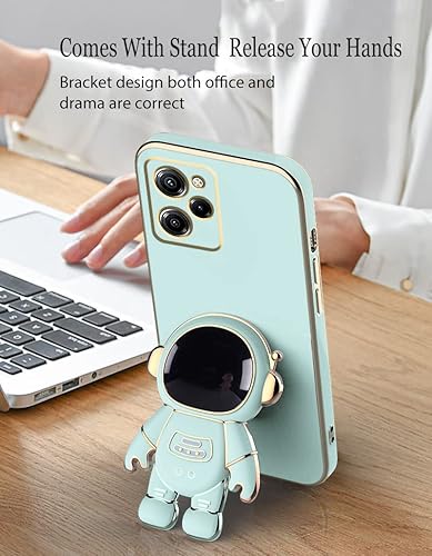 Miniatura 5 de Compatible con Poco X5 Pro Funda con chapado creativo de astronauta de dibujos animados rosa, Xiaomi Poco X5 Pro Funda de teléfono de silicona a