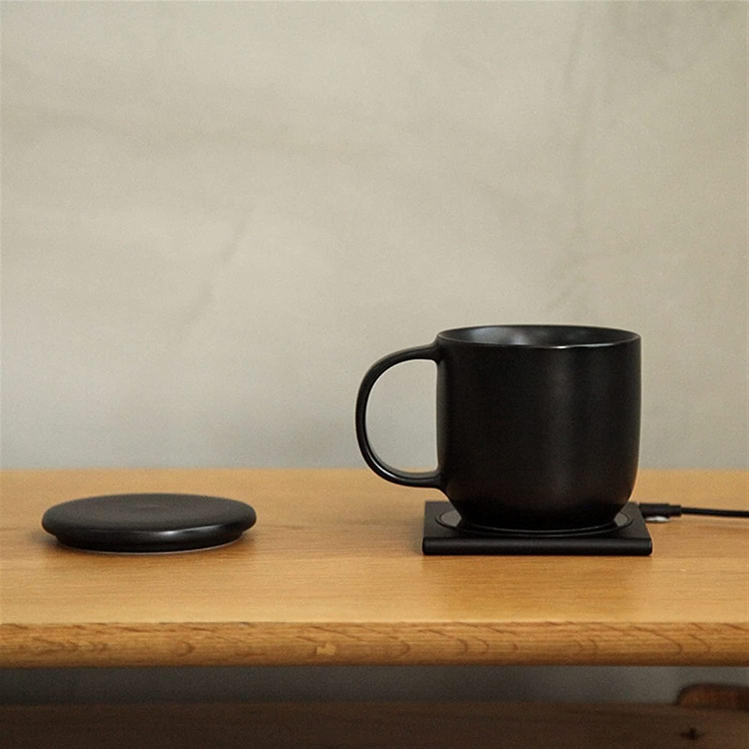 Coffee Mug Warmer for Desk with Auto Shut Off Wireless Charging Thermos Cup Set Coffee Cup Warmer Beverage Warmer Plate for Coffee Tea Milk (Color : White)