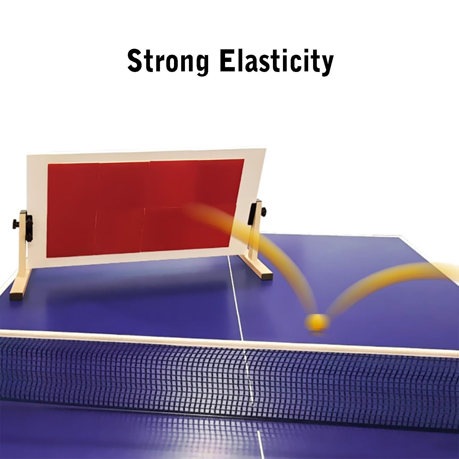 Tavola di Ritorno da Ping Pong, con Altezza Regolabile, Attrezzatura per Allenamento autonomo per Palestra Domestica, Studio della comunità (8 gomme Rosse)