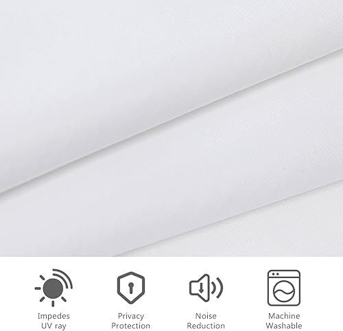 Miniatura 7 de MYSKY HOME - Cortinas opacas para dormitorio, de oscurecimiento, con increíble tejido triple, aislamiento térmico y ojales, 1 panel de cortina, 132