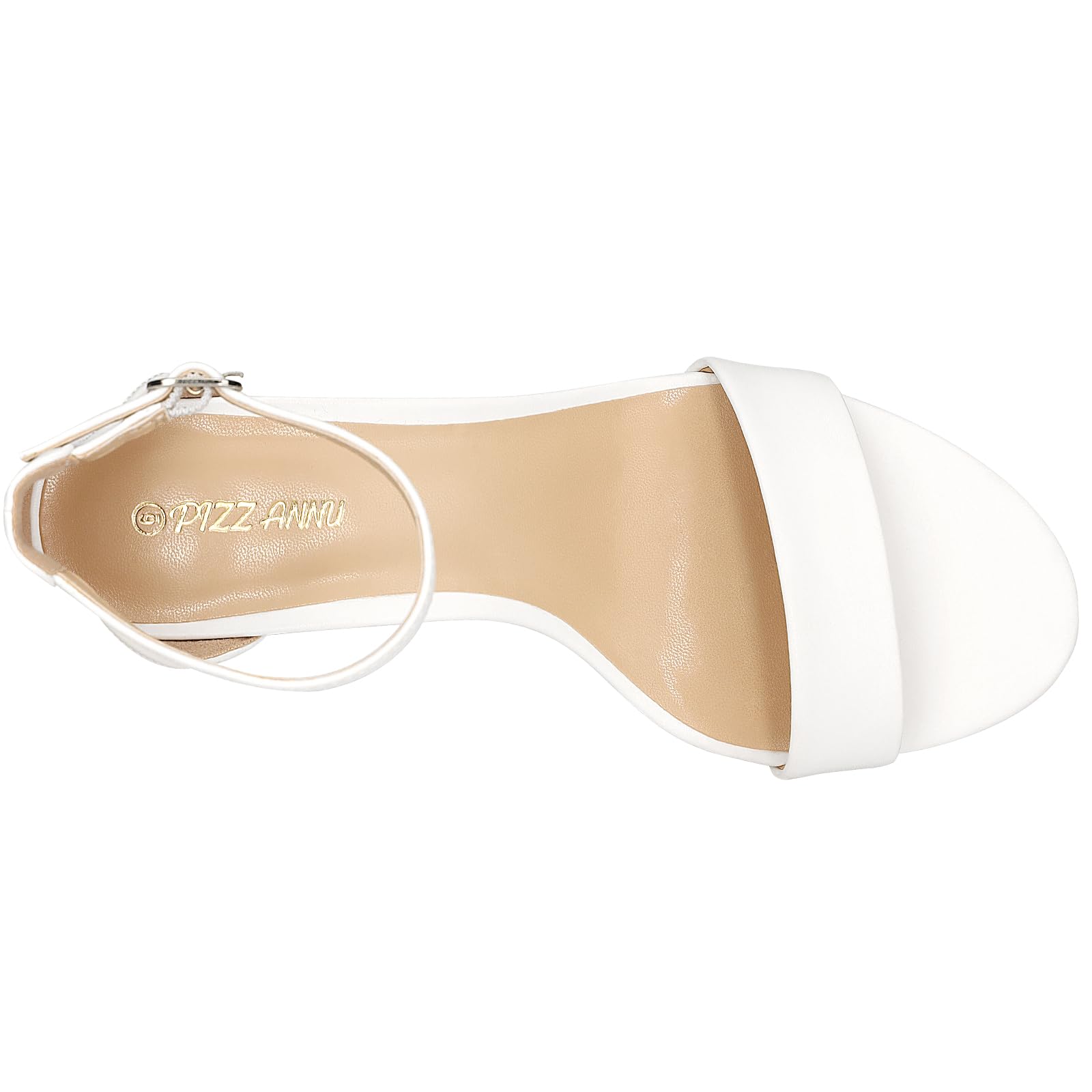 PIZZ ANNU Sandalias Mujer Verano Comodas Elegantes Zapatos Tacon Vestir Fiesta Boda Moda Tacones con Tira de Tobillo Ajustable