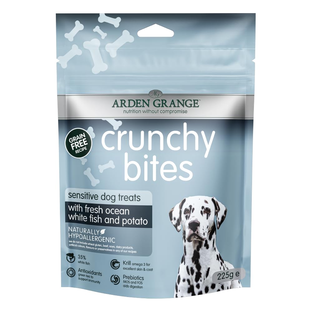 Crunchy Bites Sensitive Dog Treats - 225G