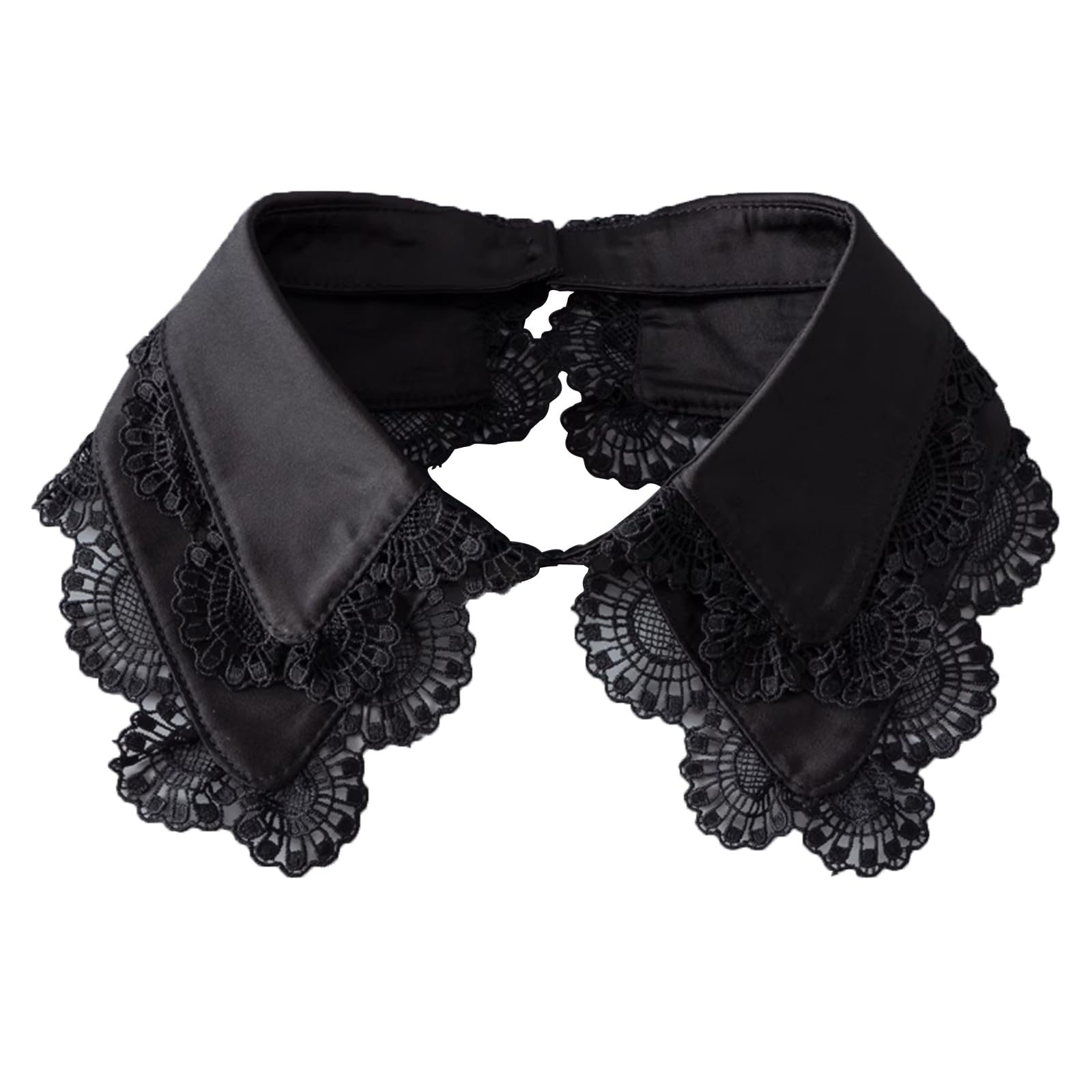 Elegtiskas Women's Black Detachable Dickey Collar - Faux Lapel False Collar In And White For And Girls