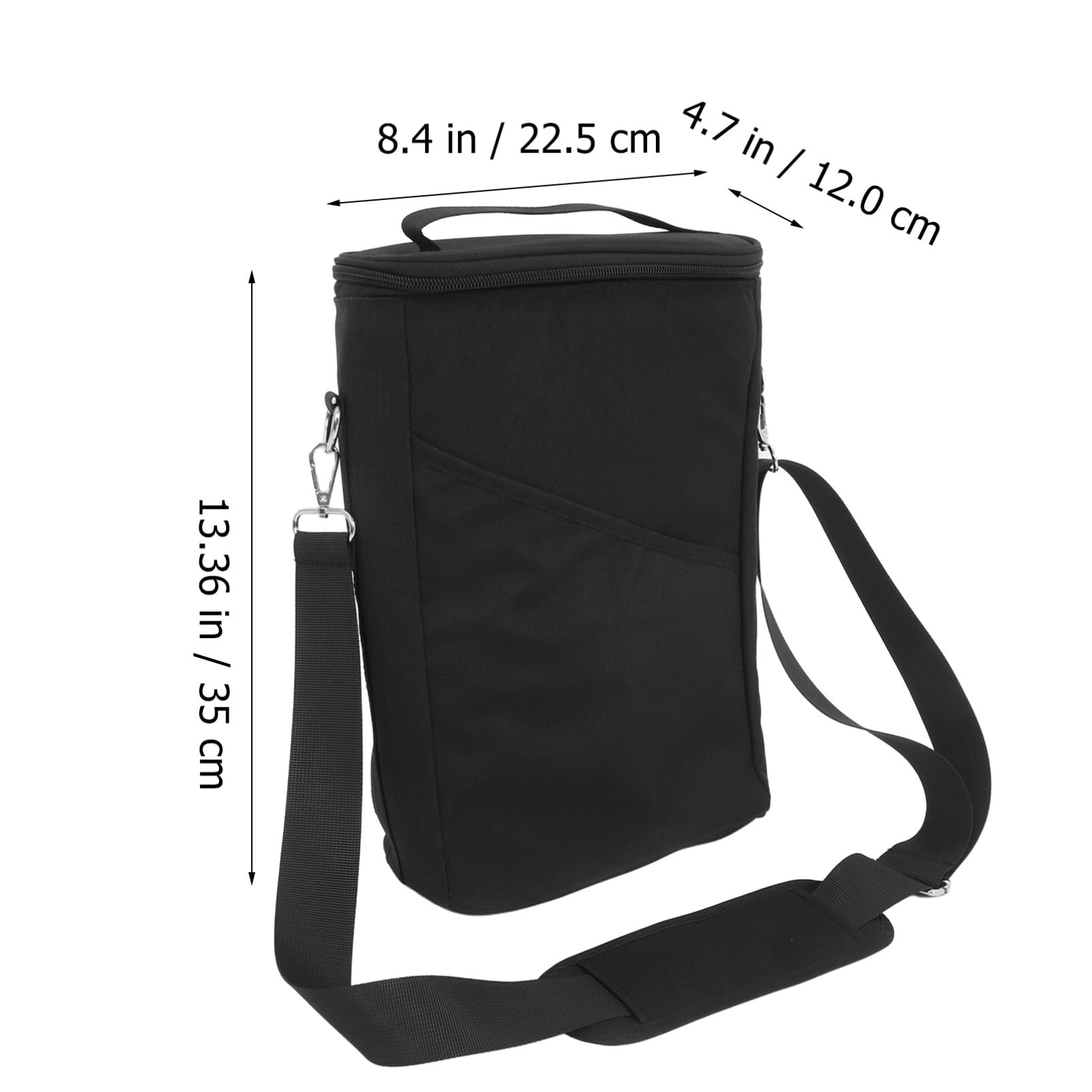 LABRIMP Bolsa Térmica para Vino con Capacidad para Botellas Aislante y Antidesbordamiento con Asa y Correa Ajustable para Picnic Fiestas y Transporte Seguro de Bebidas