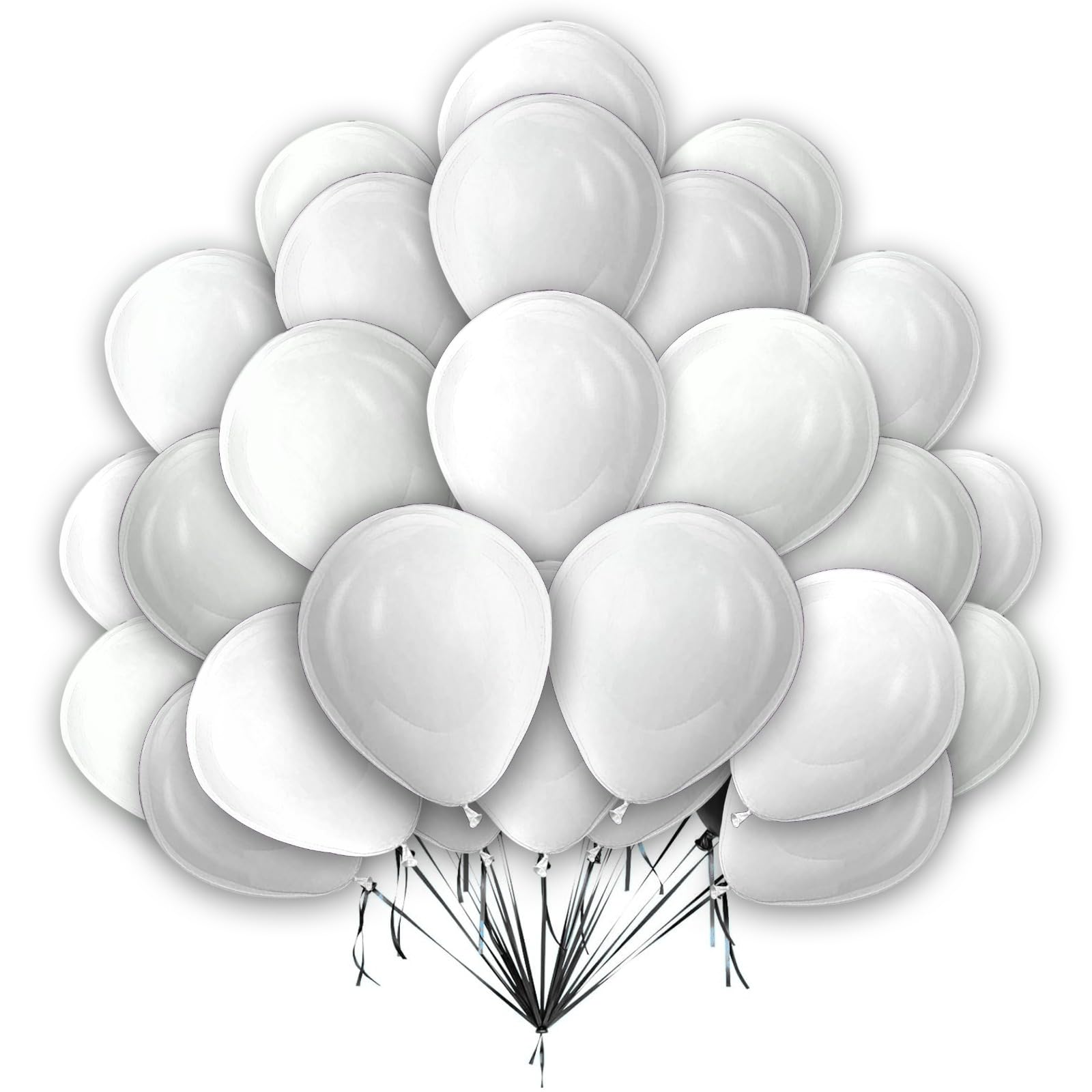 White Balloons 12 inch White Party Balloons For Happy Birthday Kids Party Weddings Baby Shower Events Decorations Accessories 30 pcs Balloon Pack