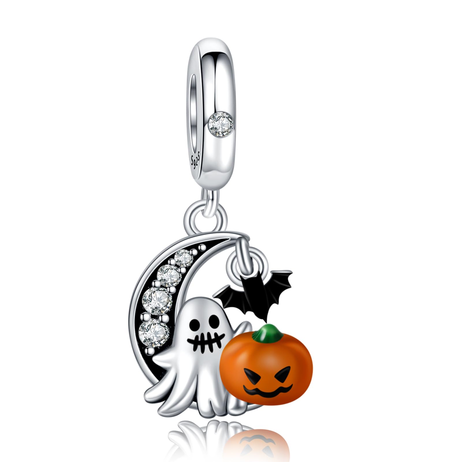 Annmors Charm Ciondolo Inverno Pupazzo Fiocco di neve 925 Argento Sterling Pendenti per Donne Braccialetti e Collane