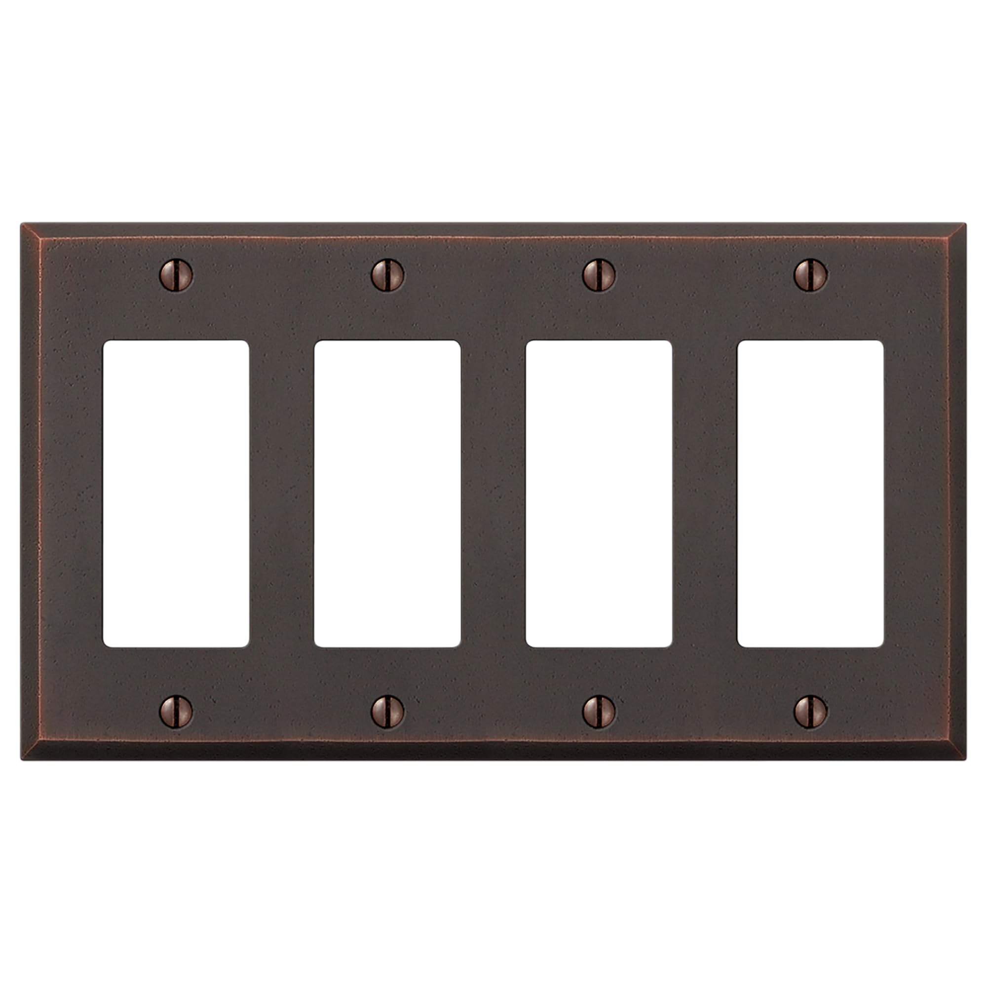 Prise murale GFCI Rocker Amerelle Manhattan pour remplacer une plaque plastique usée gris