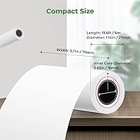 Vista 2 de MUNBYN Papel de recibo térmico de 3 1/8 x 19.6 pies, 50 rollos de papel de recibo para Star Micronics TSP100 TSP143 Epson de 3.150 in, registro