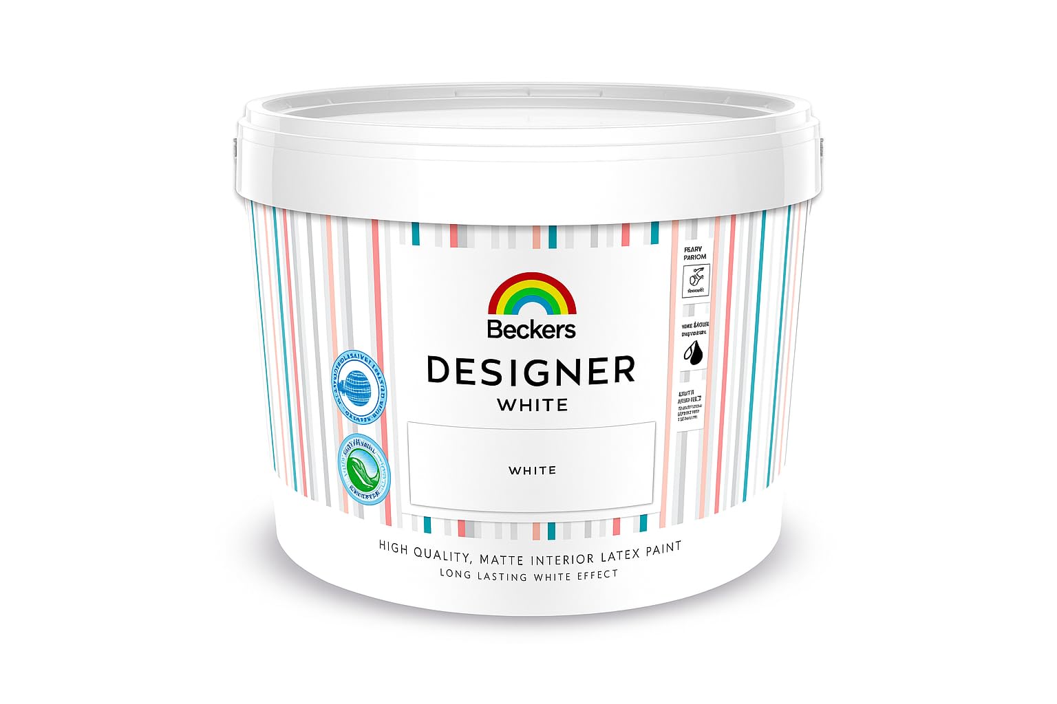 TRANS - PAL Wall & Ceiling White Paint – Big 10L Bucket | Matte Latex Interior Paint | Durable, Washable & Allergy-Friendly | Covers up to 140m²
