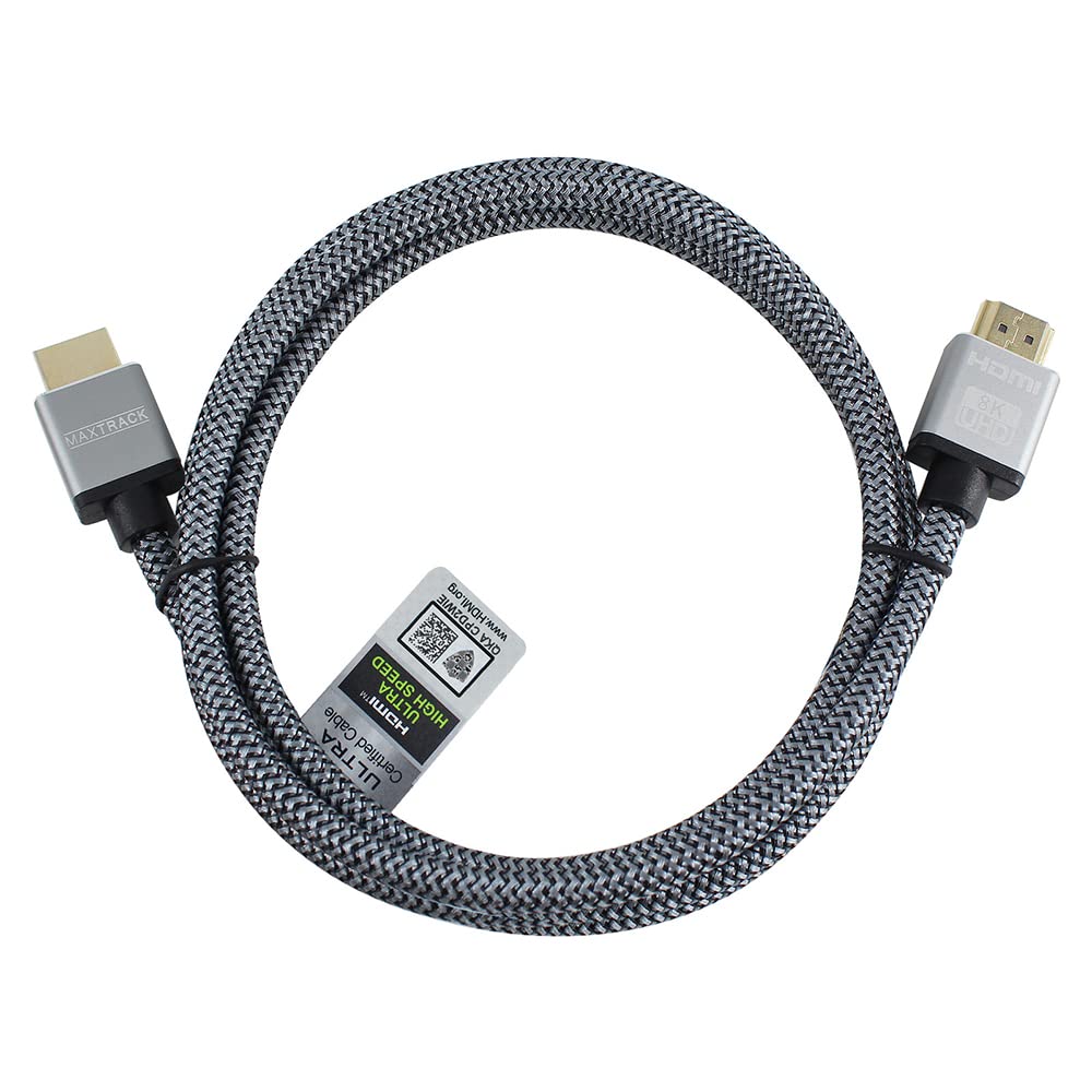 Maxtrack HDMI® 2.1 High Speed Cable 8K @ 60Hz / 4K @ 120Hz 1.5 m Gaming TV Blueray, black, 1,5 Meter - Image 3