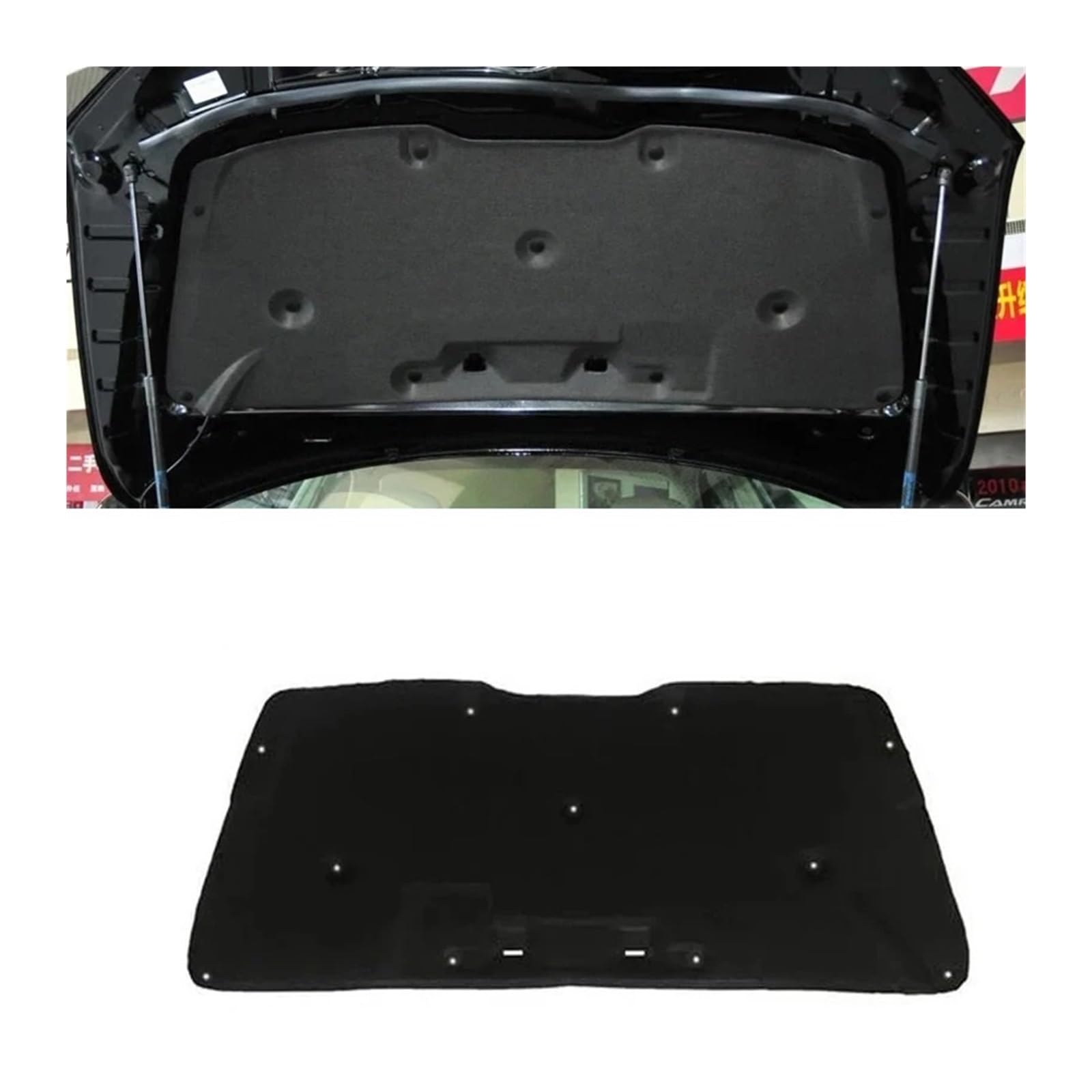 Dlkaddkgf One Color Compatible For Toyota Camry 2008-2011 Front Engine Hood Bonnet Heat Insulation Pad Fireproof Soundproof Mat Cover Foam Shield