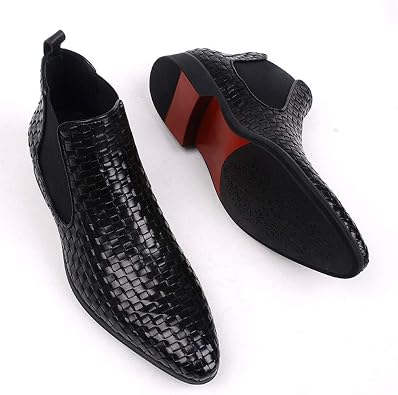 Botas de piel auténtica para hombre, botas de chelsea, botas de trabajo  americanas indias, zapatos de boda para hombre, Negro, 9.5 US :  Amazon.com.mx: Ropa, Zapatos y Accesorios