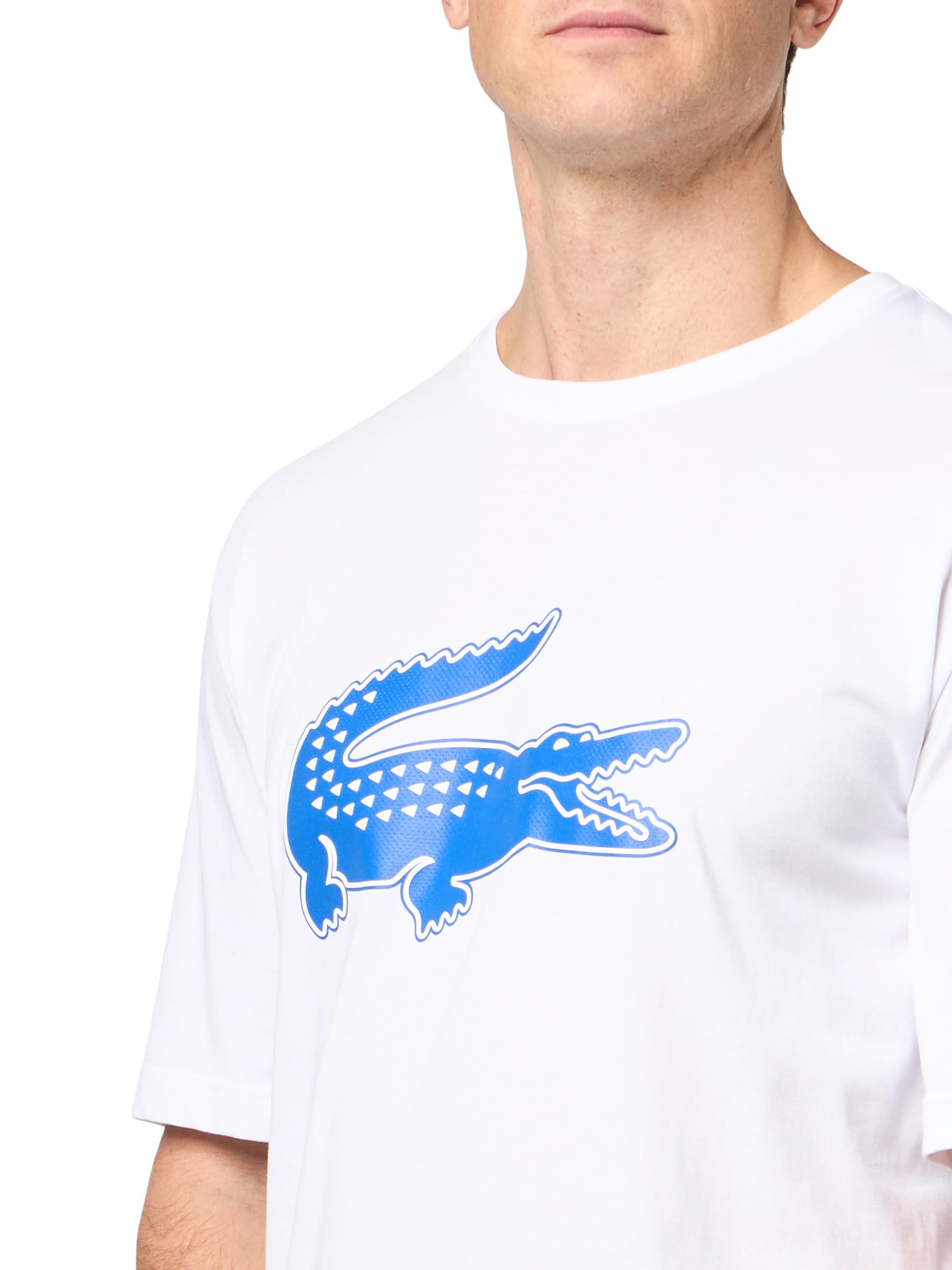 Lacoste Big & Tall Print Cotton T-Shirt Camiseta de algodón con Estampado Grande y Alto Hombre (Pack de 1)