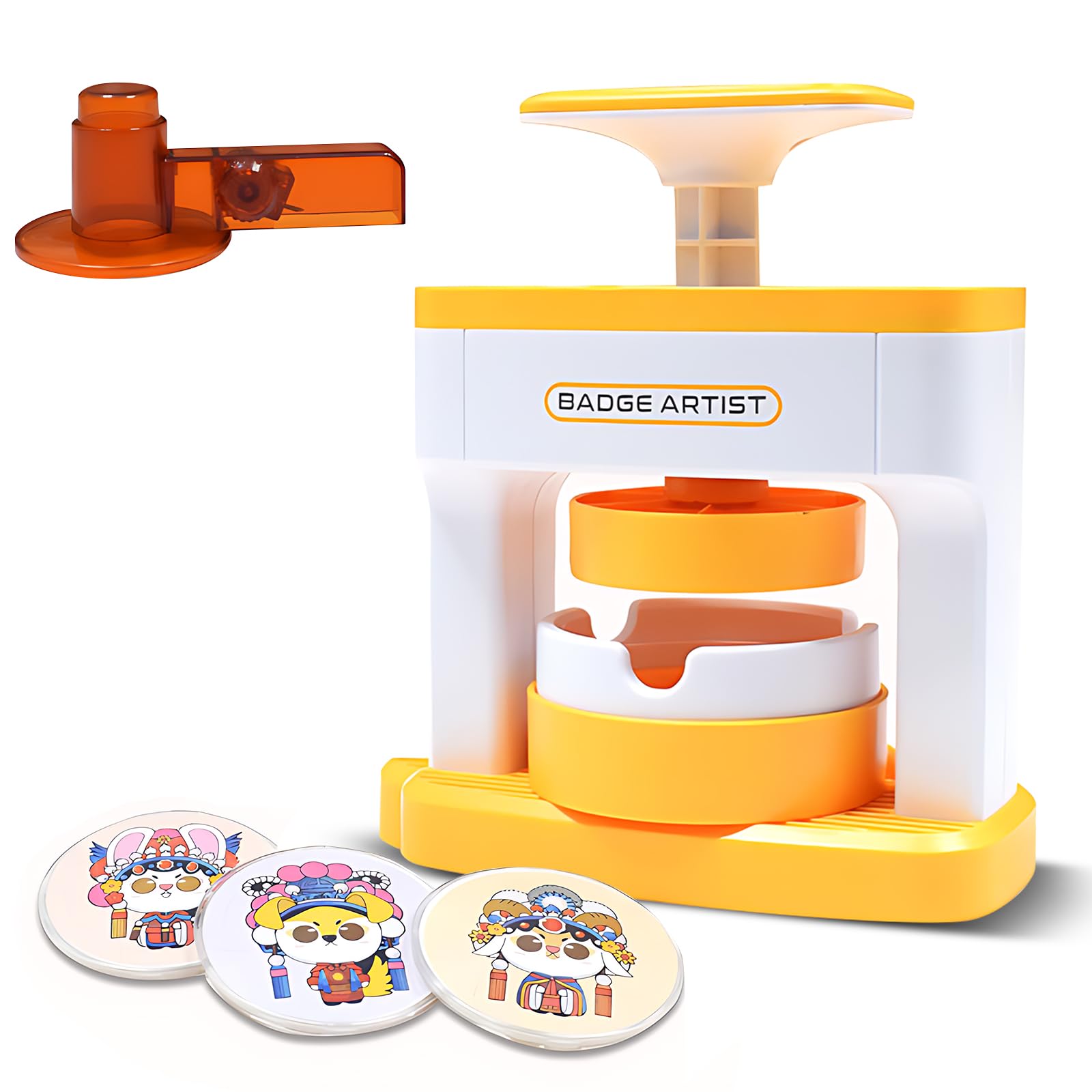 Máquina de prensado de botones sin instalación de 55mm con 98 piezas creativas para niños