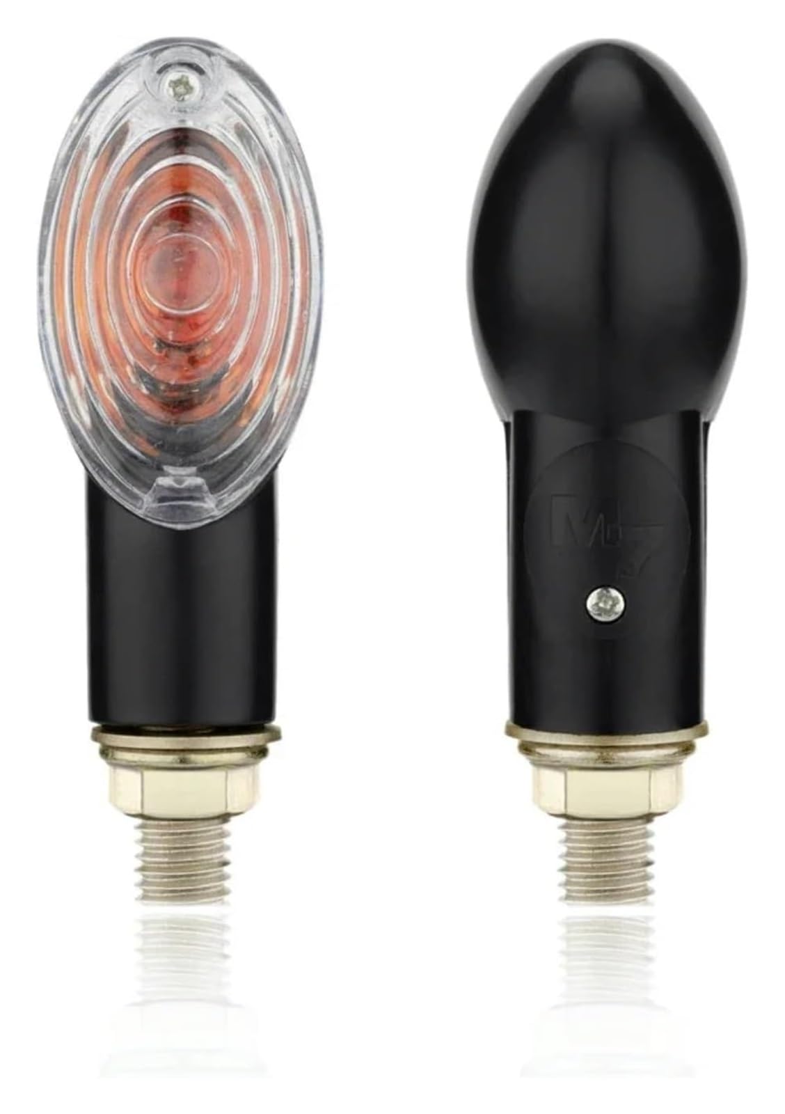 Indicatore di direzione Moto 12V 10mm Freccia per Moto Indicatore di Direzione Luci Segnalazione Ambra Indicatori Lampeggianti Lampade(2pcs)