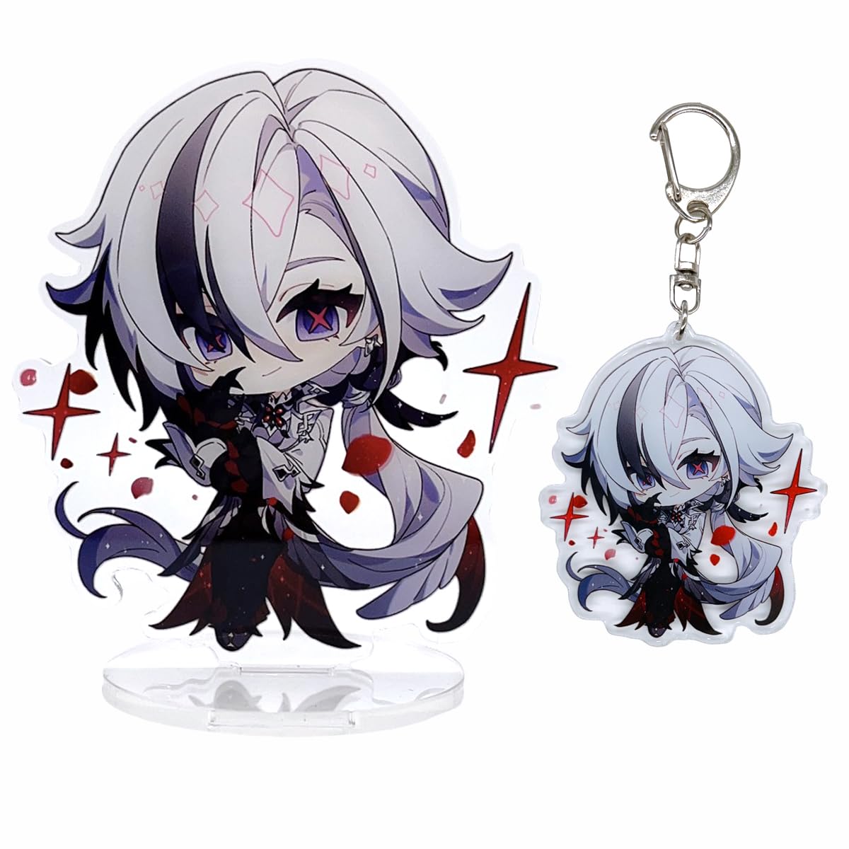 narukamiGenshin Impact Cute Character Acrylic Figure Stand and Keychain Set for Game Player or Fans