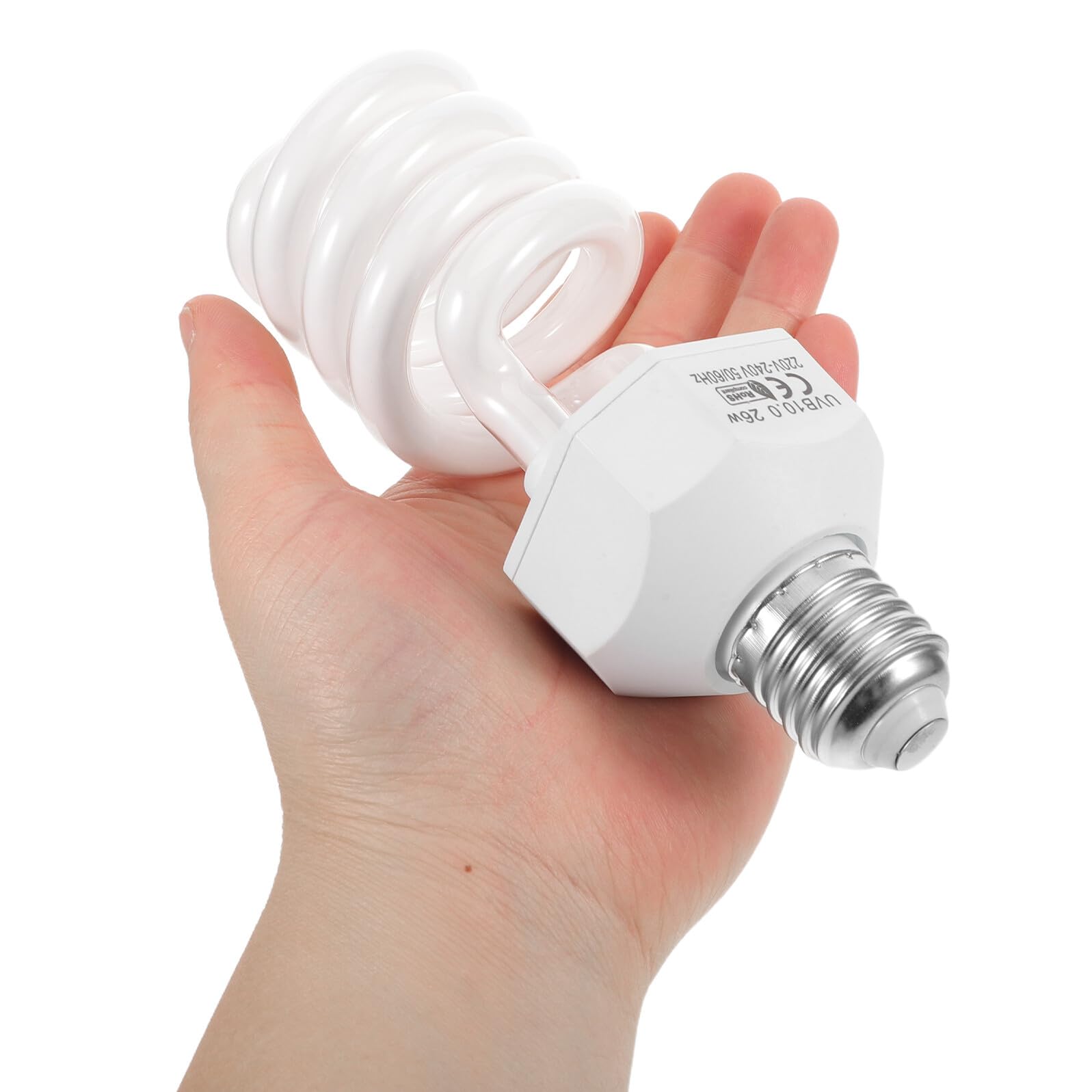 Lámpara Uvb para Reptiles 26w y 10w Bombilla de Vidrio para Terrarios Desérticos y Acuarios de Tortugas, Luz Ultravioleta Esencial para Geckos y Serpientes
