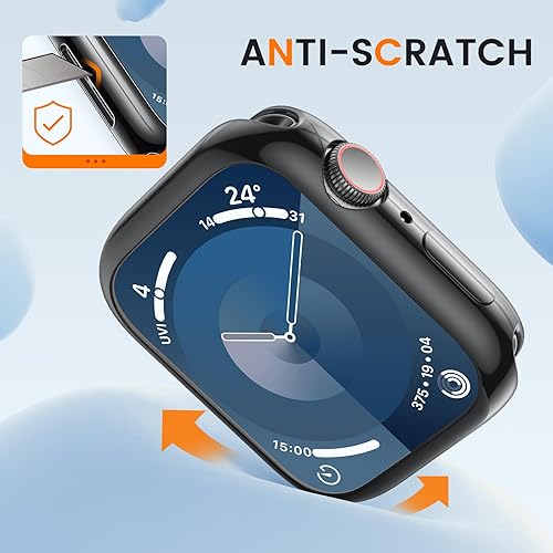 Miniatura 4 de Goton - Funda compatible con Apple Watch Series 7 2021 (sin protector de pantalla), cubierta de borde de TPU suave, accesorios de parachoques para