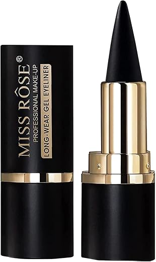 Taleven Miss Rose Intense Black Gel Eyeliner Pencil – Waterproof, Smudge-Resistant Eye Liner for Bold &amp; Precise Look, Smoo...