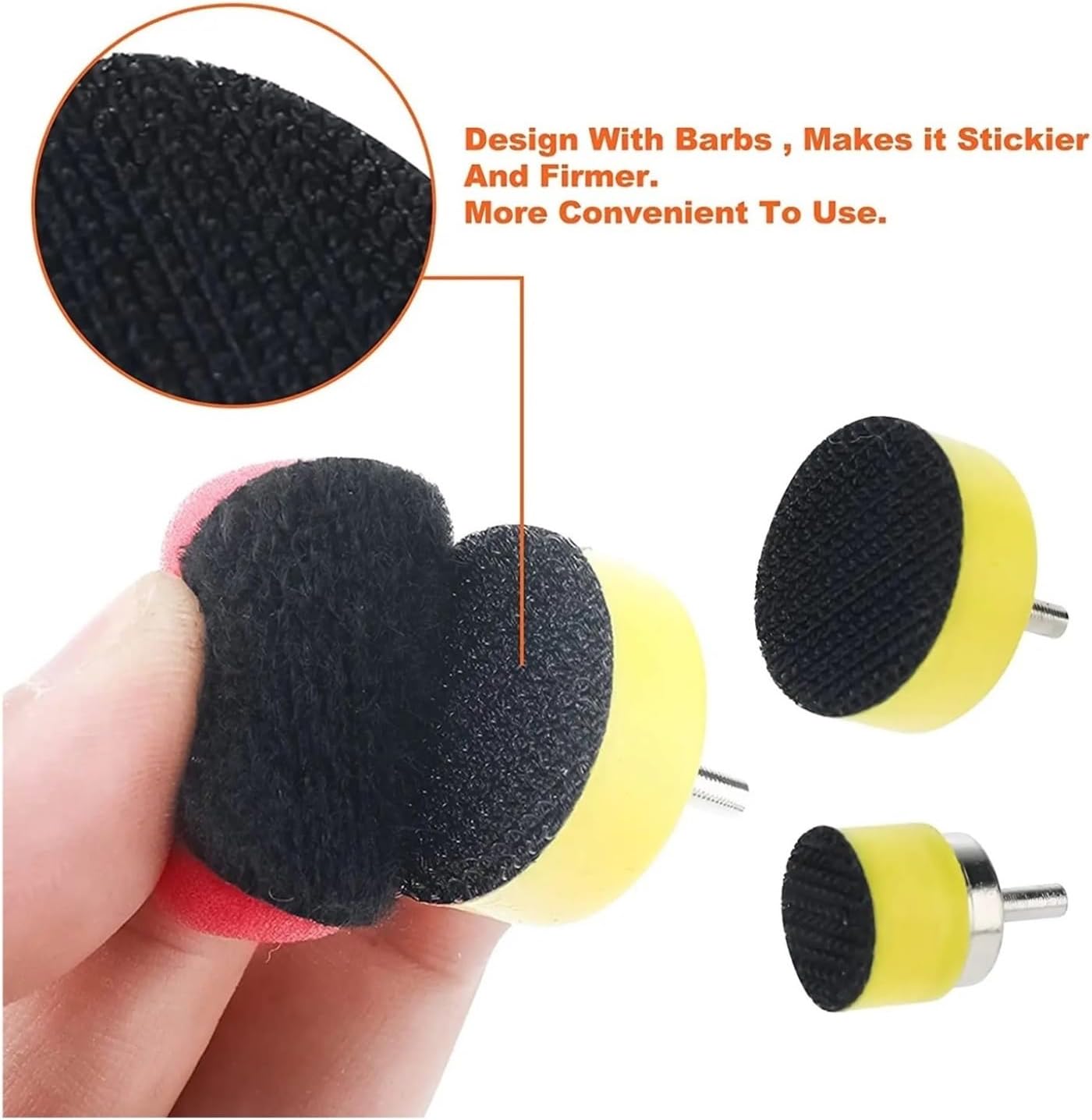 1" 25mm Sponge Buffing Polishing Pads Waxing Buffer Tools Rough/Medium/Fine Fit for Car Polisher with M6 Backer Plate