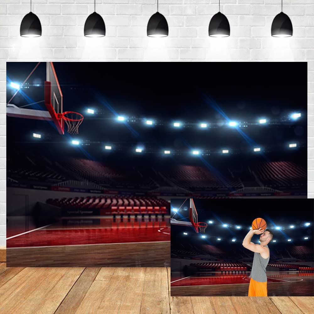Yeele 10x8ft Indoor Basketball Hall Photo Backdrops Basketball Game Photography Backgrounds Boy Sport Kids Children Athletes Adults Portraits Studio Props - View #2