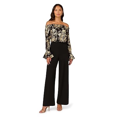 Adrianna Papell Lace and Crepe Jumpsuit Women