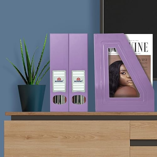 Miniatura 4 de Acrimet Soporte para archivos de revista, estante vertical para documentos, carpetas y correo, organizador de escritorio de plástico duradero para