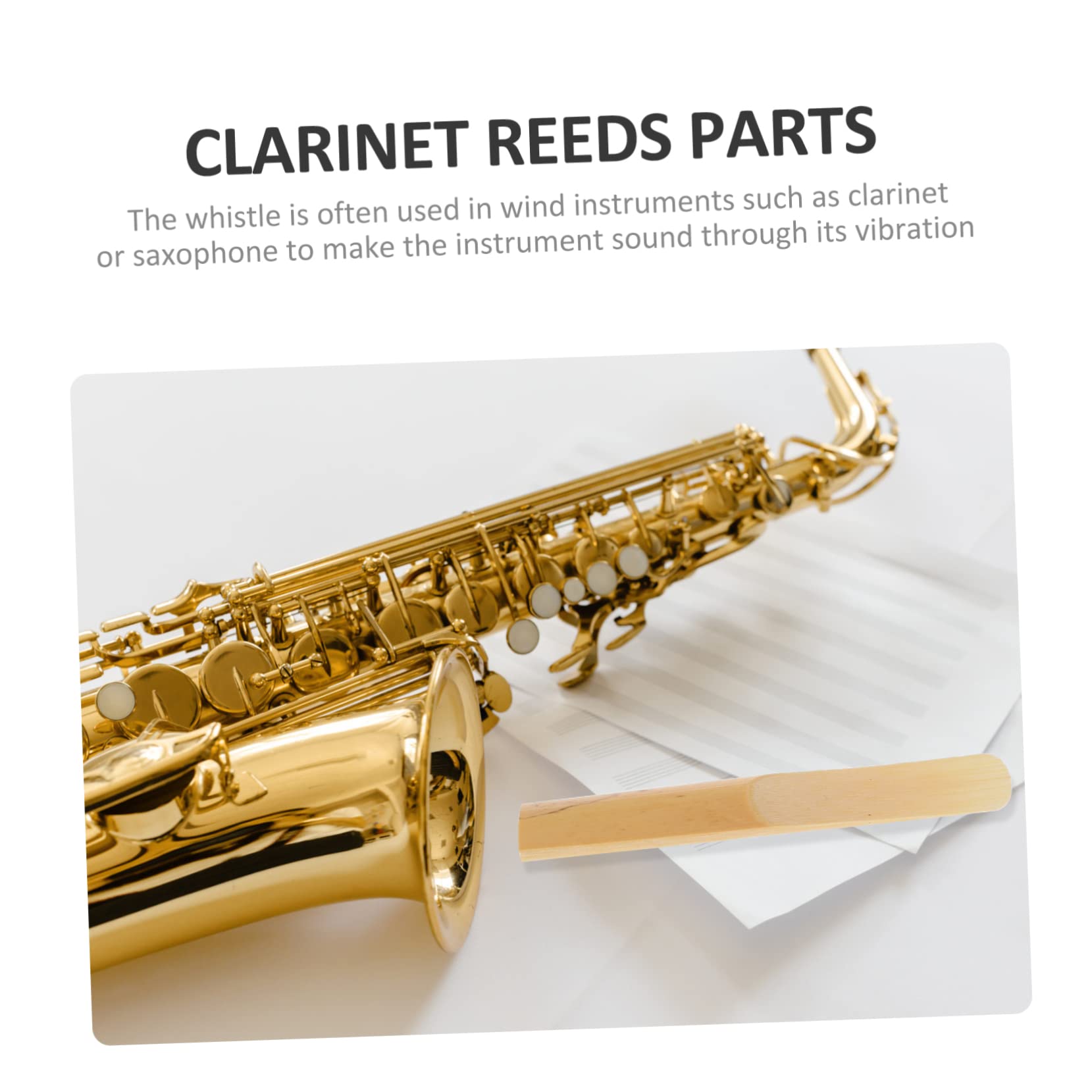 BESTonZON 50 Pz ancia di clarinetto strumento musicale the sound ancia per sassofono sax parti di ance per clarinetto rifornimenti di clarinetto accessorio strumento compatto canna naturale