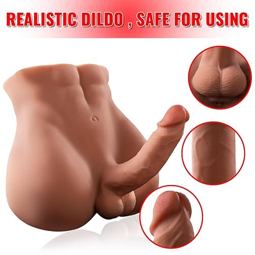 17LB Black Adult Sex Torso Dildo Toys Realistic Sex for Women Male Blowup  Dick Torso Dolls with Tight Anus for Gay Men Butt Sex Realistic Male Anal  Mastubrator with Massive Penis for
