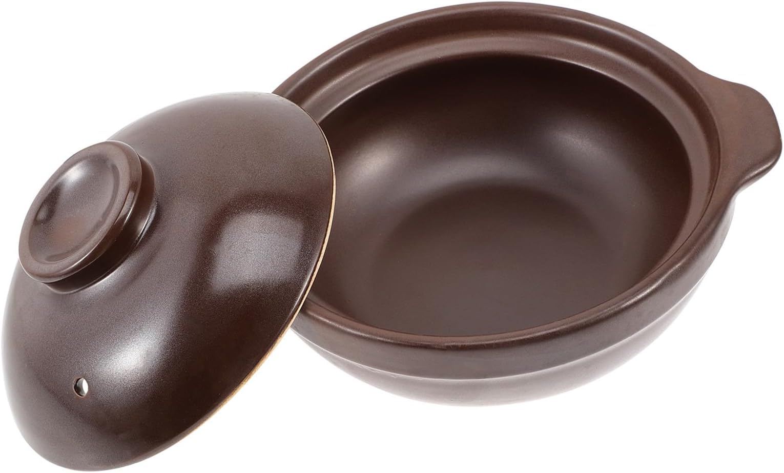 Multi-Functional Ceramic Casserole Pot with Lid High Heat Resistant Clay Stew Pot for Cooking Rice Noodles and Soups in Home Kitchen