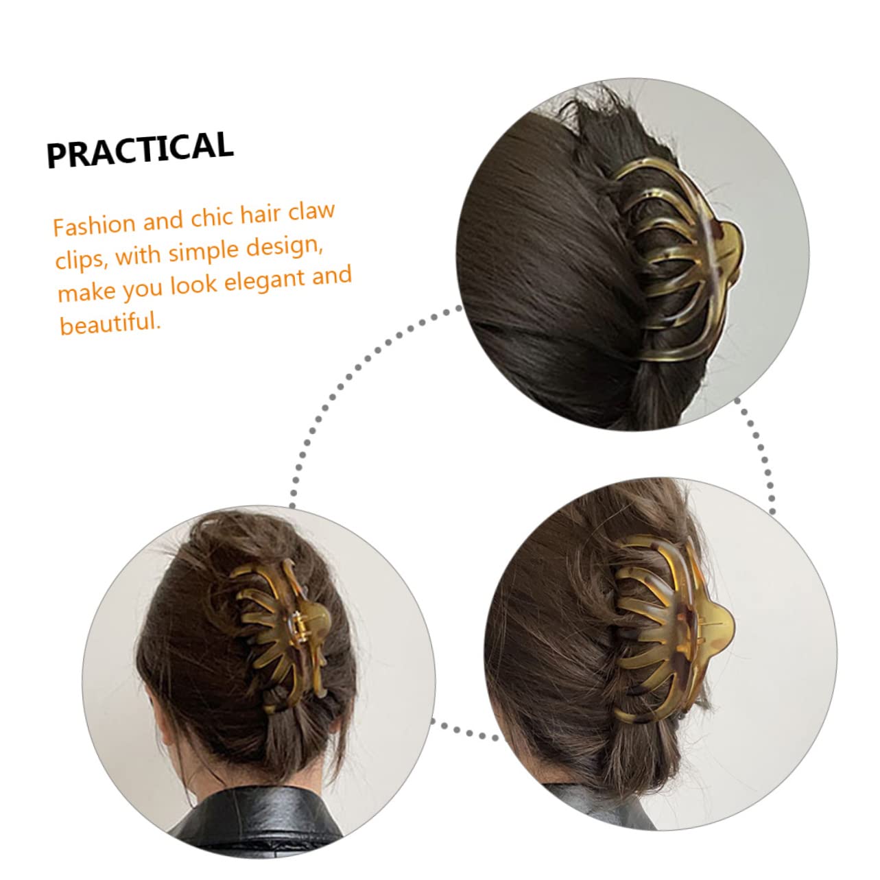 Mikinona 5er-set Französische Haarnadeln Haarspangen Für Dutts Flache Clips Groß Für Dickes Modisches Styling-zubehör 2 Stück X 5